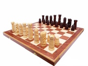 Šachy dřevěné vyřezávané ZAMKOWE velké 106A mad
