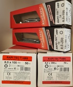 Vrut RAPI-TEC HBS 8x140mm, zápustná hlava